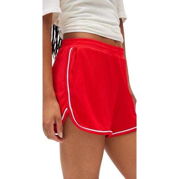 The Upside $110 Iro Track Retro Shorts Mid Rise Chilli Red Size XS